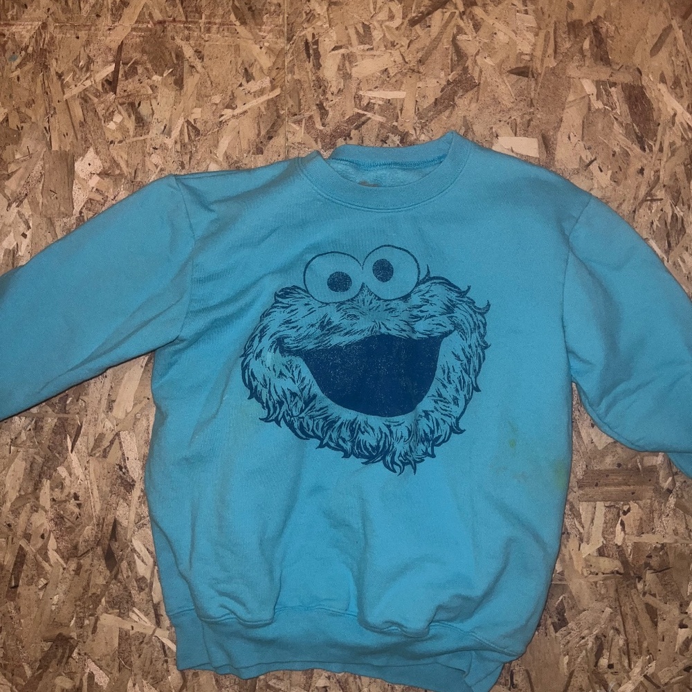 Cookie monster sweater size L kids